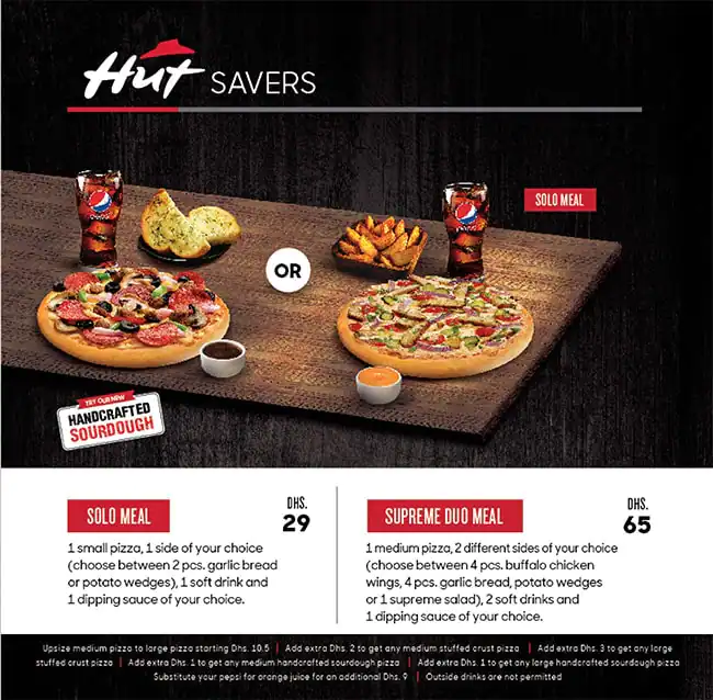 Pizza Hut - بيتزا هت Menu, Menu for Pizza Hut - بيتزا هت, Ajman Industrial Area, Ajman 