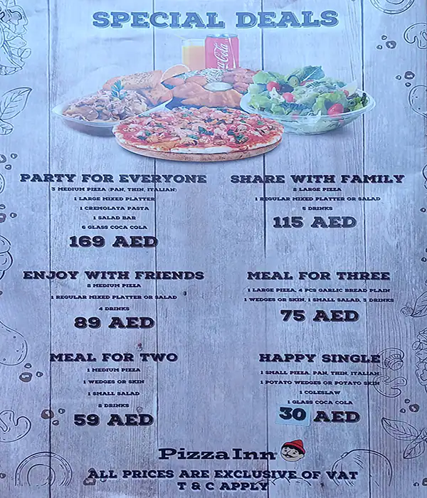 Pizza Inn Restaurant Ajman Industrial Area, Ajman Menu & Contact