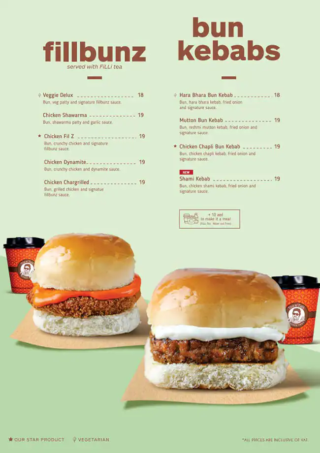 Filli Menu, Menu for Filli, Ajman Corniche, Ajman 