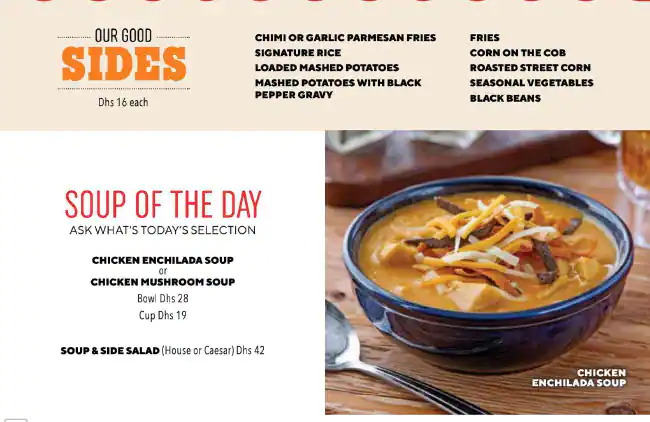 Chili's Menu, Menu for Chili's, Baniyas, Abu Dhabi 