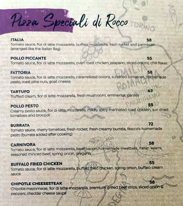 Pizza Di Rocco Menu, Menu for Pizza Di Rocco, Khalifa City, Abu Dhabi 