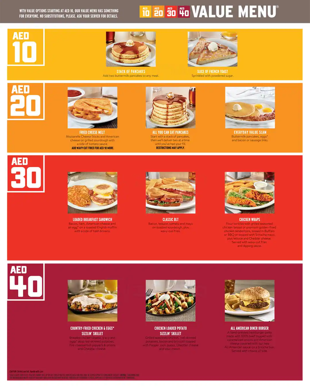 Denny's - دينيز Menu, Menu for Denny's - دينيز, Tourist Club Area (Al Zahiyah), Abu Dhabi 