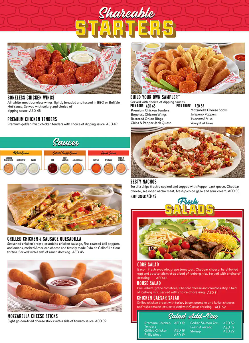 Denny's - دينيز Menu, Menu for Denny's - دينيز, Tourist Club Area (Al Zahiyah), Abu Dhabi 