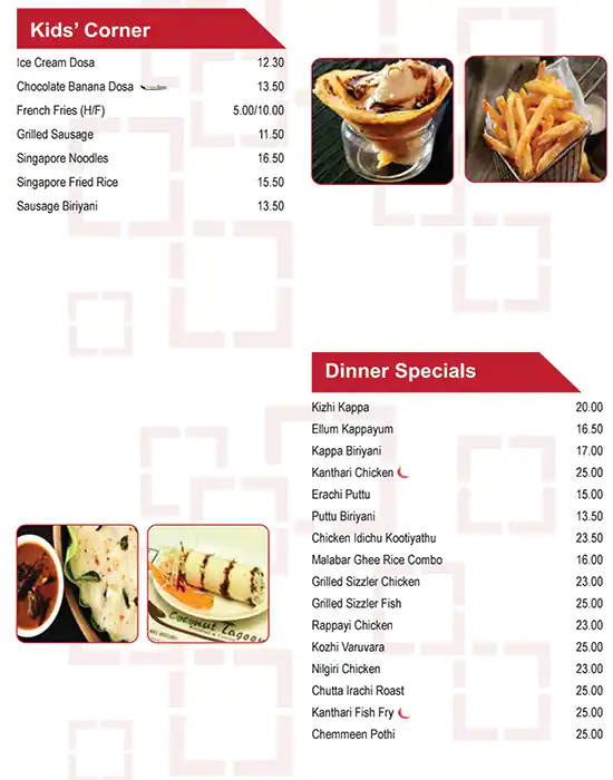 Coconut Lagoon Menu, Menu for Coconut Lagoon, Mussafah Sanaiya, Abu Dhabi 