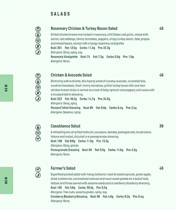 Kcal Menu, Menu for Kcal, Al Nahyan, Abu Dhabi 