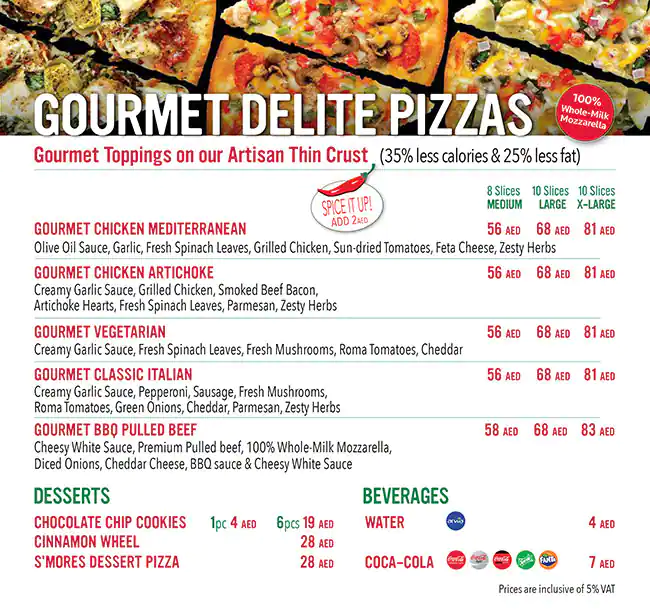 Papa Murphy's Pizza Menu, Menu for Papa Murphy's Pizza, Al Mushrif, Abu Dhabi 