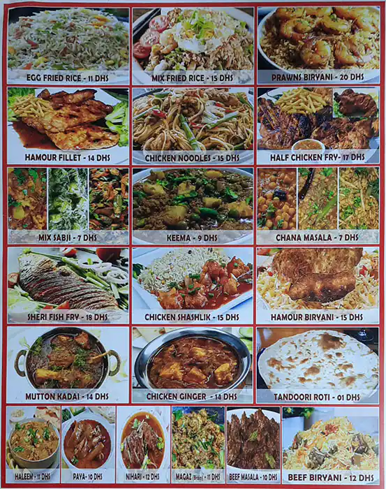 Food Point Menu, Menu for Food Point, Najda, Abu Dhabi 