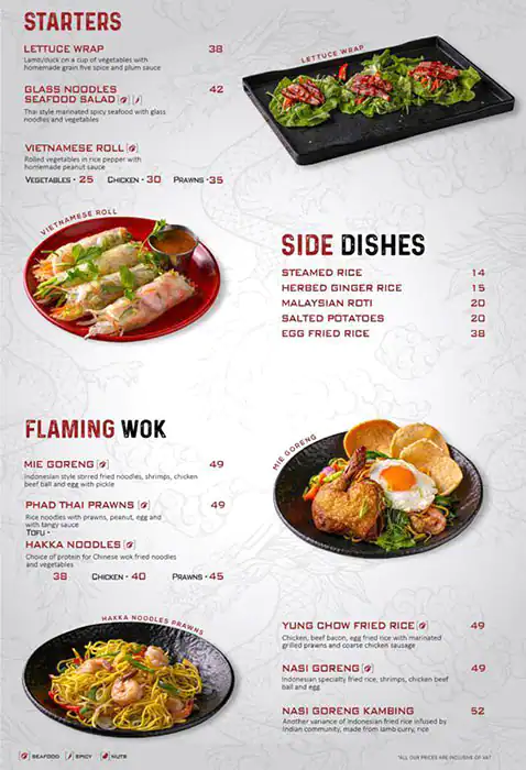 Ming's Chamber Menu, Menu for Ming's Chamber, Al Wahda, Abu Dhabi 