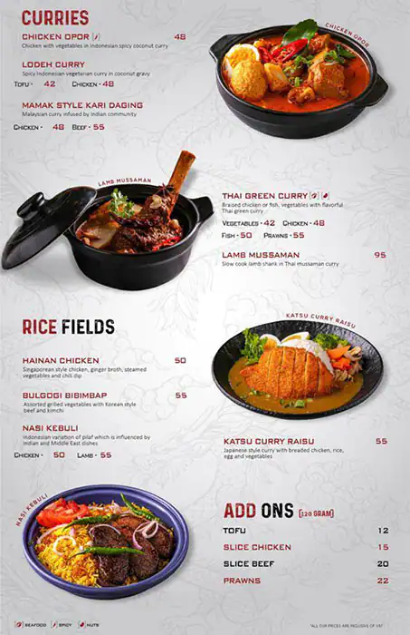 Ming's Chamber Menu, Menu for Ming's Chamber, Al Wahda, Abu Dhabi 