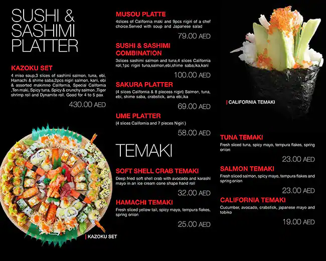 Sushi Story Menu, Menu for Sushi Story, Al Khalidiya, Abu Dhabi 