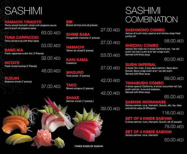 Sushi Story Menu, Menu for Sushi Story, Al Khalidiya, Abu Dhabi 