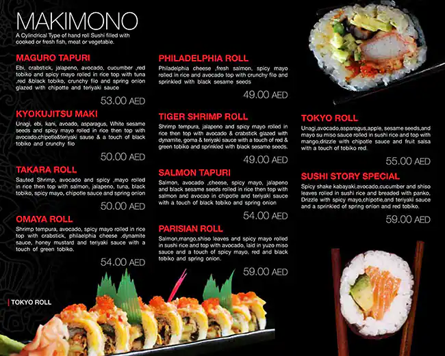 Sushi Story Menu, Menu for Sushi Story, Al Khalidiya, Abu Dhabi 