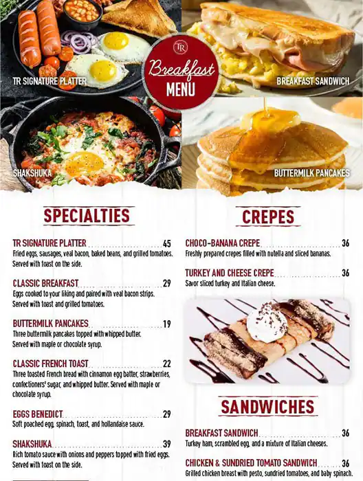 Tony Roma's Menu, Menu for Tony Roma's, Marina Village, Abu Dhabi 