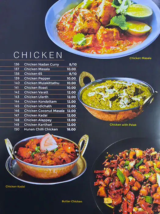 Calicut Live Menu, Menu for Calicut Live, Al Dhafrah, Abu Dhabi 