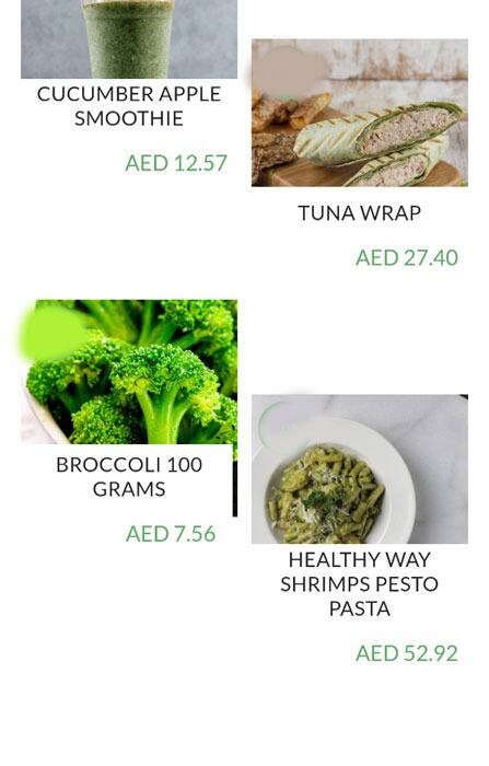 Healthyway Menu, Menu for Healthyway, Muroor, Abu Dhabi 