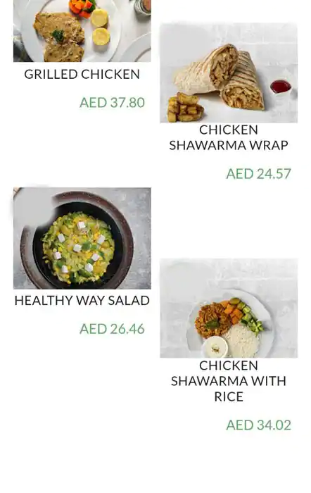 Healthyway Menu, Menu for Healthyway, Muroor, Abu Dhabi 