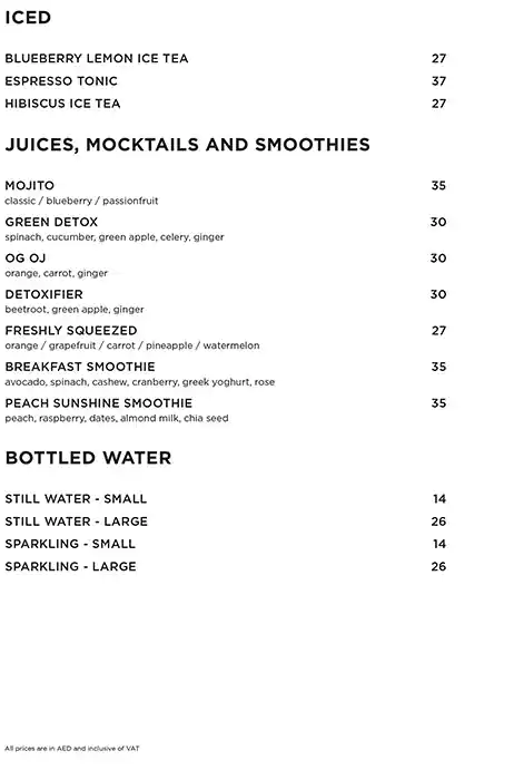 Joud Menu, Menu for Joud, Al Bateen, Abu Dhabi 