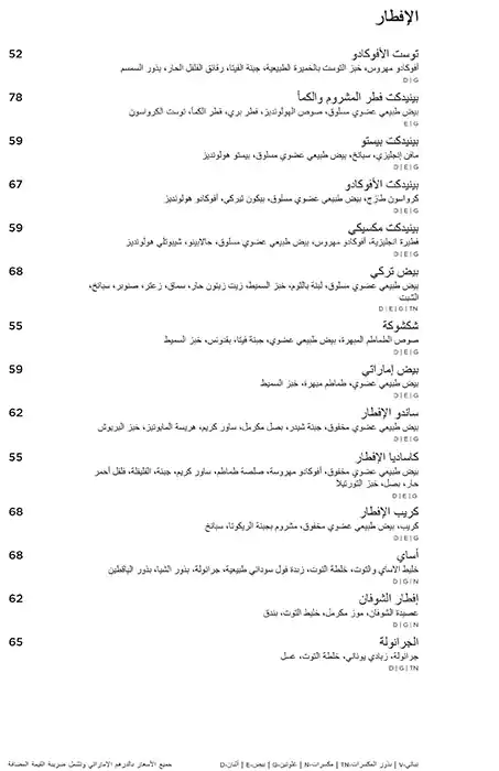 Joud Menu, Menu for Joud, Al Bateen, Abu Dhabi 