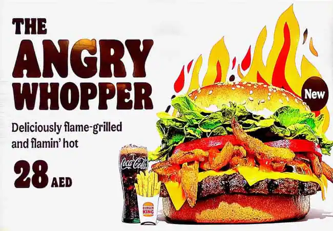 Burger King Menu, Menu for Burger King, Al Bateen, Abu Dhabi 