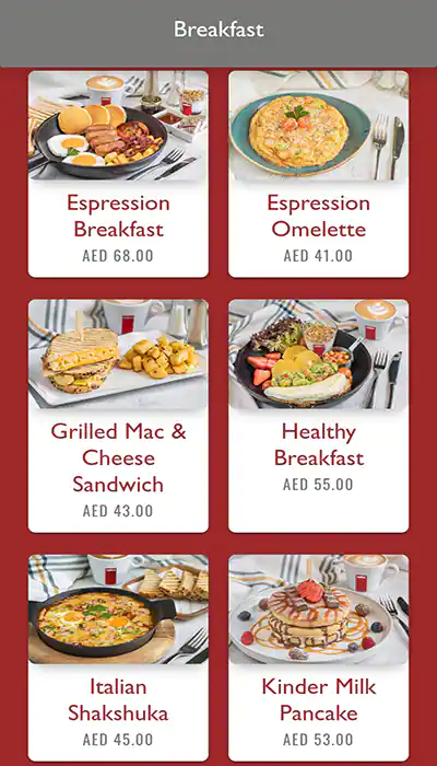 Lavazza Espression Menu, Menu for Lavazza Espression, Al Bateen, Abu Dhabi 