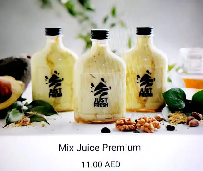 Just Fresh Juice Menu, Menu for Just Fresh Juice, Al Shahama, Abu Dhabi 