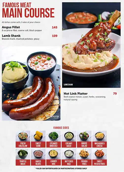 Famous Dave's Barbecue Menu, Menu for Famous Dave's Barbecue, Al Wahda, Abu Dhabi 