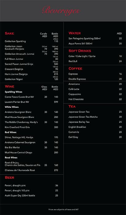 SushiSan - Holiday Inn Menu, Menu for SushiSan - Holiday Inn, Embassies District, Abu Dhabi 