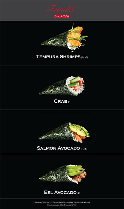 SushiSan - Holiday Inn Menu, Menu for SushiSan - Holiday Inn, Embassies District, Abu Dhabi 