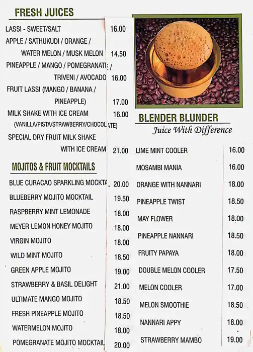 Saravanaa Bhavan Menu, Menu for Saravanaa Bhavan, Mussafah Shabiya, Abu Dhabi 