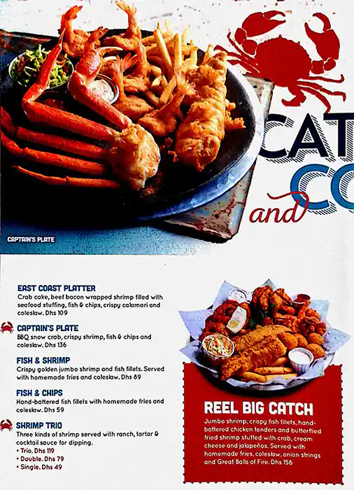 Joe's Crab Shack Menu, Menu for Joe's Crab Shack, Marina Village, Abu Dhabi 