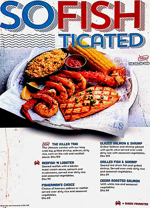 Joe's Crab Shack Menu, Menu for Joe's Crab Shack, Marina Village, Abu Dhabi 