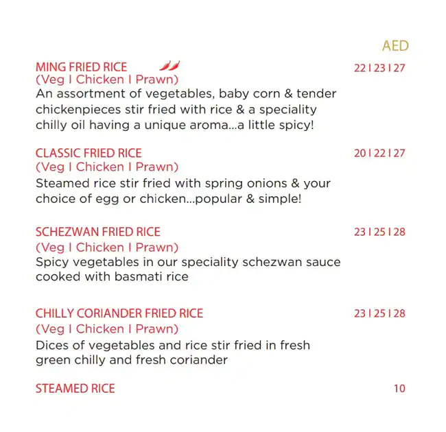 Gypsy Chinese Restaurant Menu, Menu for Gypsy Chinese Restaurant, Mussafah Sanaiya, Abu Dhabi 