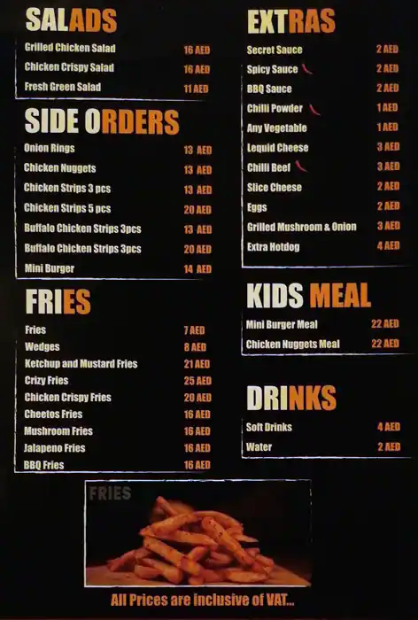 Ketchup & Mustard Menu, Menu for Ketchup & Mustard, Al Wahda, Abu Dhabi 