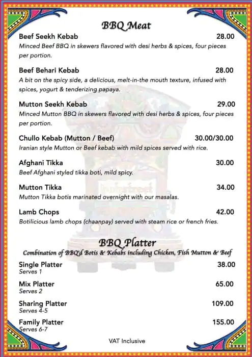 Boti Street Menu, Menu for Boti Street, Al Markaziya, Abu Dhabi 