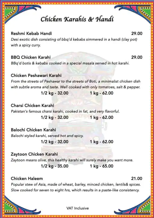 Boti Street Menu, Menu for Boti Street, Al Markaziya, Abu Dhabi 