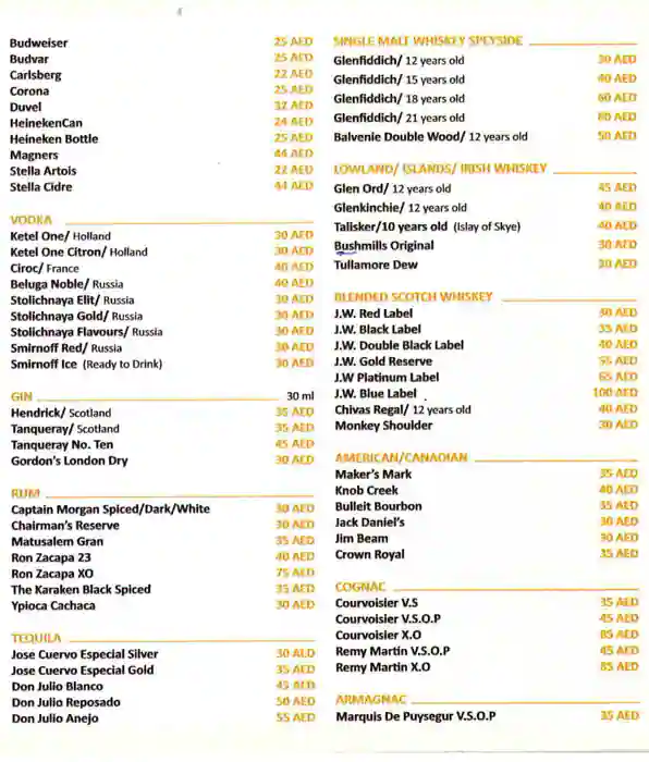 Litchy Sushi Lounge - Al Zorah Golf Club Menu 