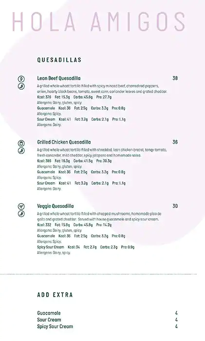 Kcal Menu, Menu for Kcal, Khalifa Park Area, Abu Dhabi 