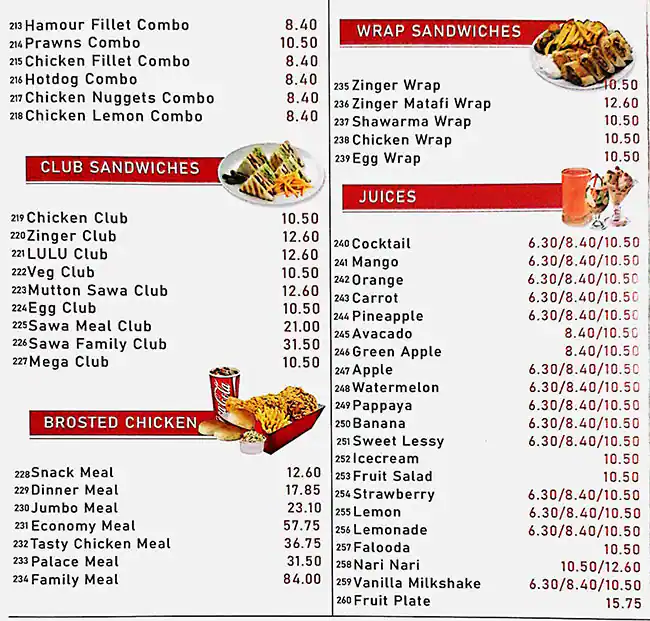 Tasty Palace Menu, Menu for Tasty Palace, Tourist Club Area (Al Zahiyah), Abu Dhabi 