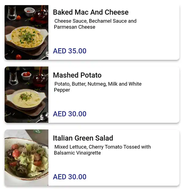 Berri's Cafe Menu, Menu for Berri's Cafe, Al Raha, Abu Dhabi 