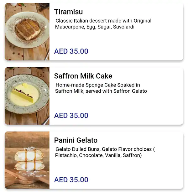 Berri's Cafe Menu, Menu for Berri's Cafe, Al Raha, Abu Dhabi 