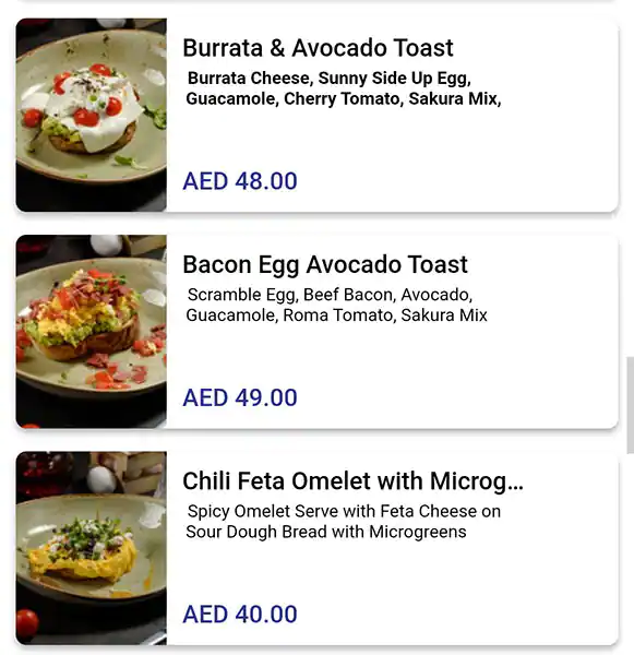 Berri's Cafe Menu, Menu for Berri's Cafe, Al Raha, Abu Dhabi 