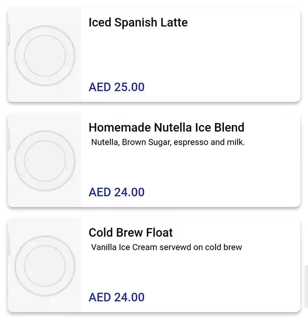 Berri's Cafe Menu, Menu for Berri's Cafe, Al Raha, Abu Dhabi 