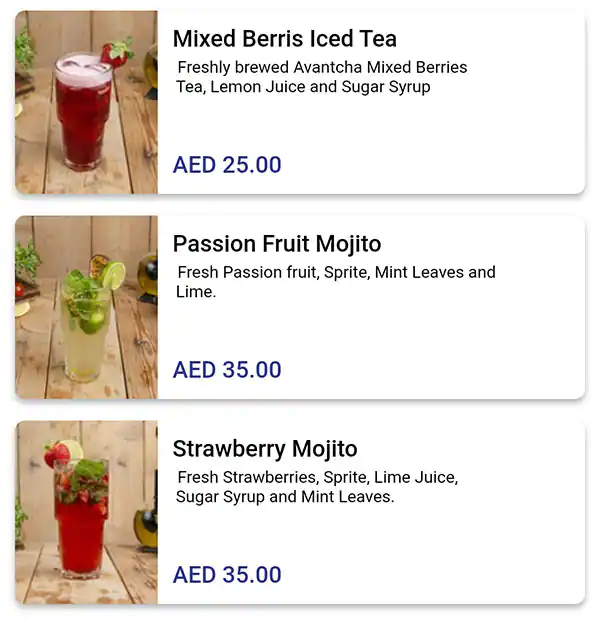 Berri's Cafe Menu, Menu for Berri's Cafe, Al Raha, Abu Dhabi 