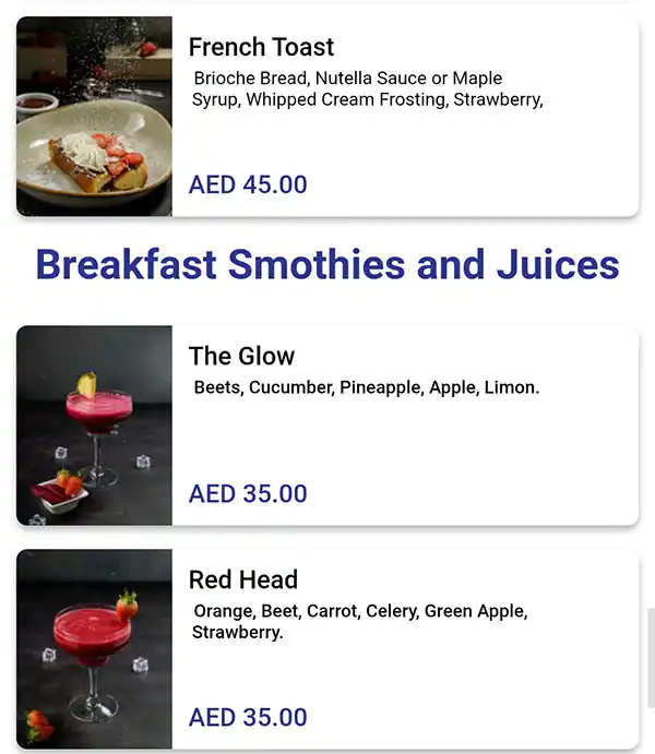 Berri's Cafe Menu, Menu for Berri's Cafe, Al Raha, Abu Dhabi 