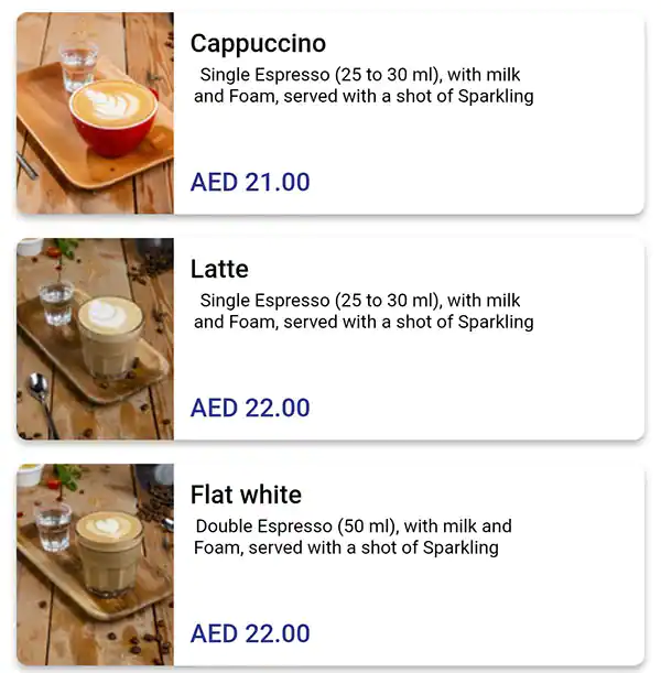 Berri's Cafe Menu, Menu for Berri's Cafe, Al Raha, Abu Dhabi 