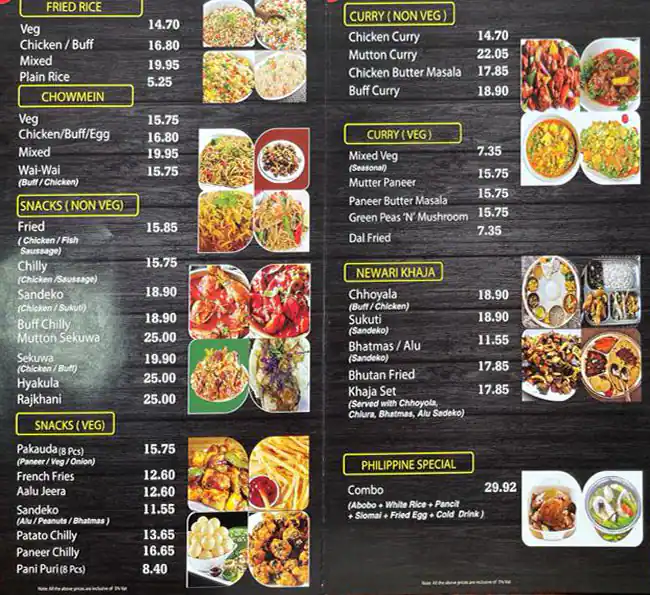 Nepali Chulo Restaurant Menu, Menu for Nepali Chulo Restaurant, Al Markaziya, Abu Dhabi 