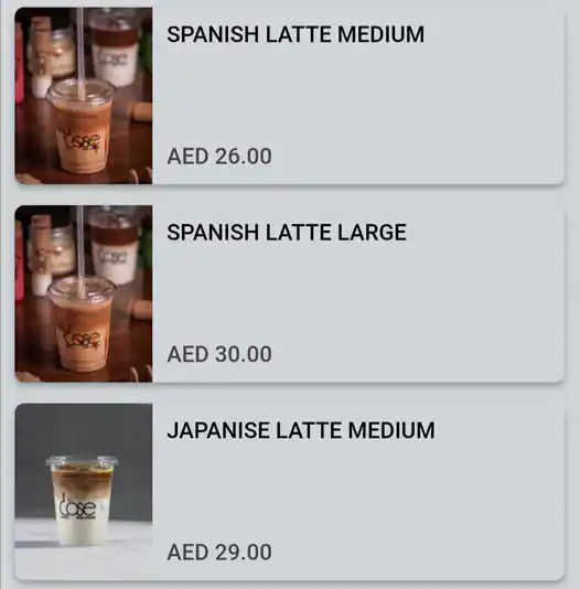 Dose Cafe Menu, Menu for Dose Cafe, Al Wahda, Abu Dhabi 