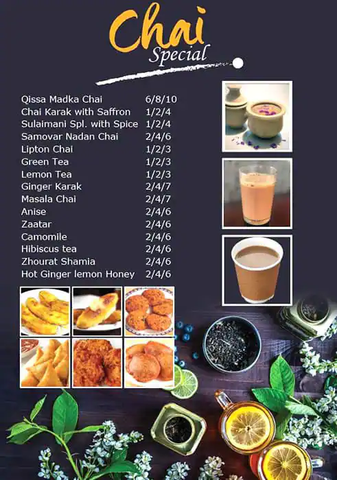 Chai Qissa Menu, Menu for Chai Qissa, Al Khalidiya, Abu Dhabi 