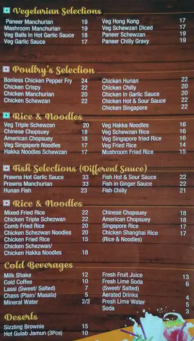 Kudla The Subhiksha Restaurant Menu 