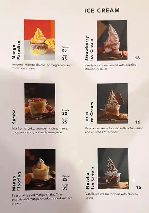 Forty Fruity Menu, Menu for Forty Fruity, Mussafah Shabiya, Abu Dhabi 